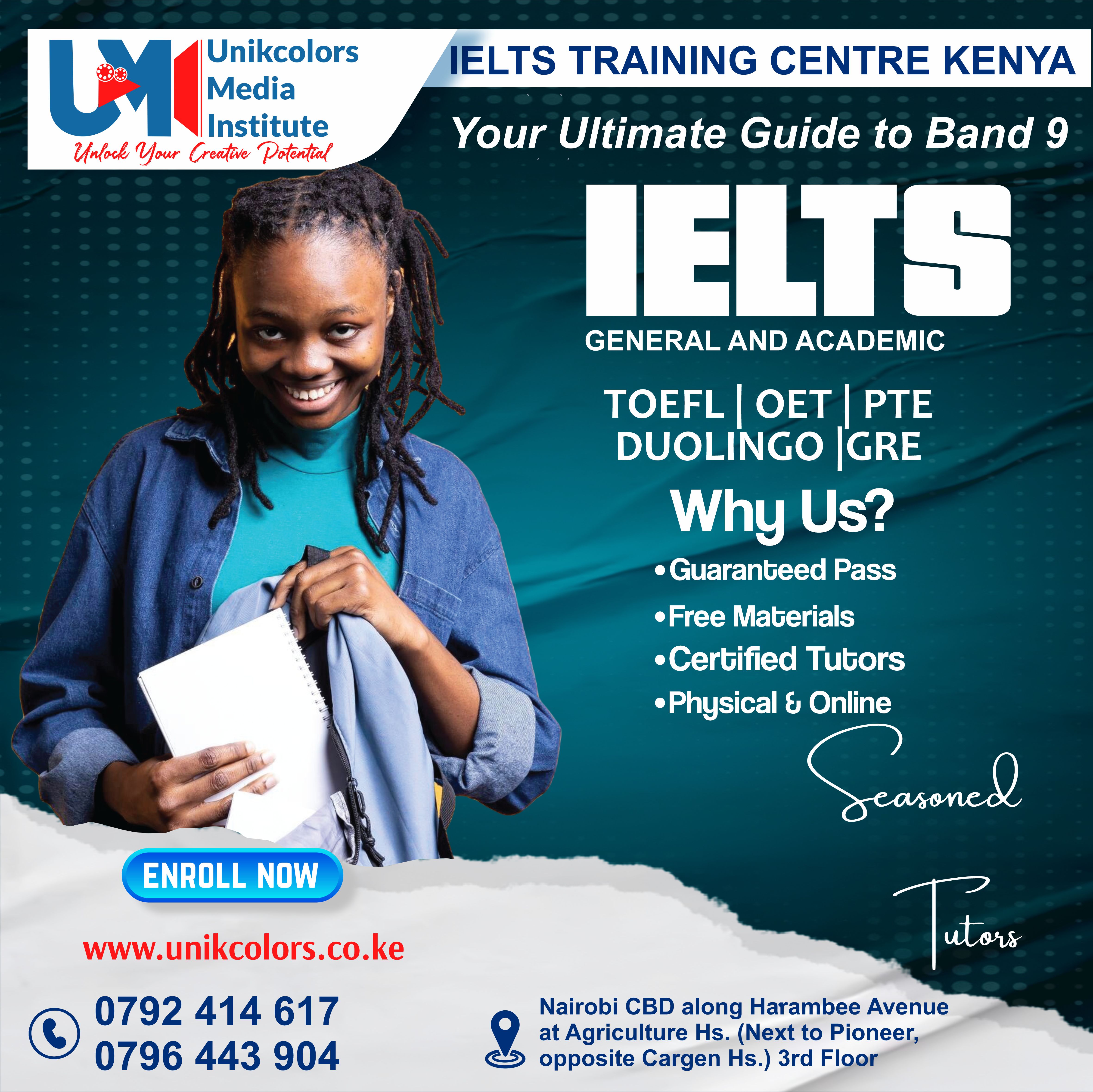 IELTS TRAINING CENTRE KENYA - IELTS PREPARATION | OET | TOEFL | PTE | GRE | DUOLINGO